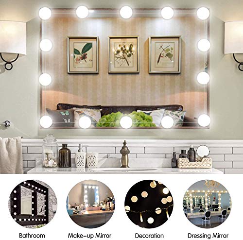 Hollywood Led Vanity Lights Strip Kit, w/ 14 Dimmable Light Bulbs for Full Body Length Mirror