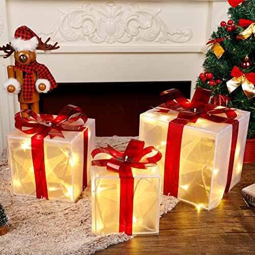 60 LED Lighted Gift Boxes Christmas Decoration