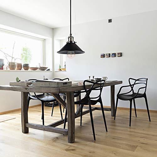 Industrial Pendant Lighting w/ Metal Rustic Bronze &  Black Finish Fixture (3 Pack)