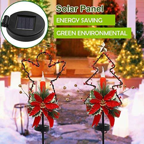 2 Sets Solar Christmas Yard Decorations