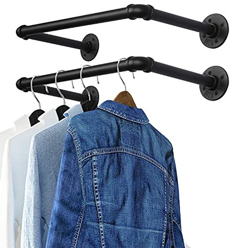 Industrial Pipe Clothes Rack 21.6” Set of 2,