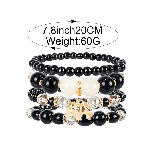 6 Sets Bohemian Stackable Bead Bracelets for Women