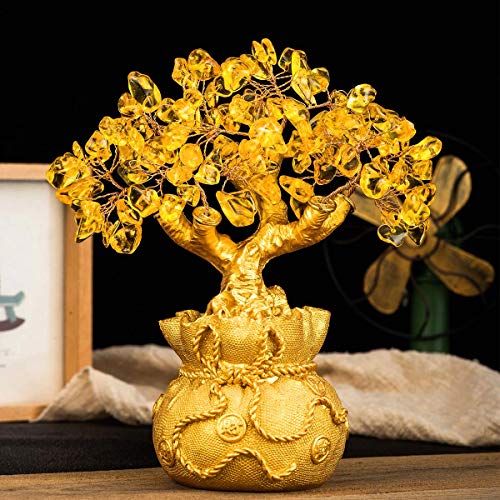 Feng Shui Money Tree Office Home Table Feng Shui Decoration Crystal Money Tree for Wealth and Good Luck