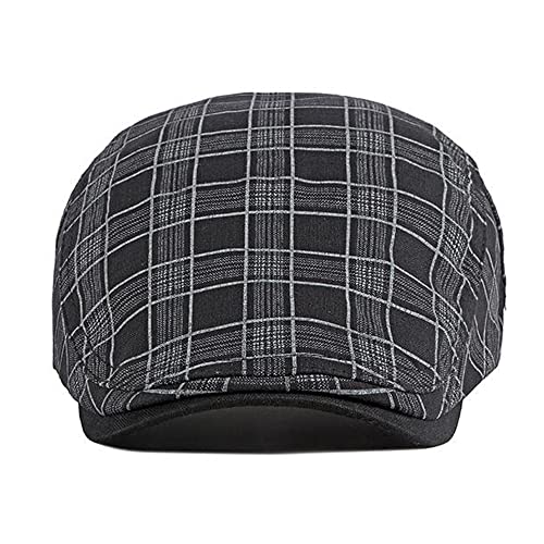 Mens Newsboy Hat Adjustable Breathable