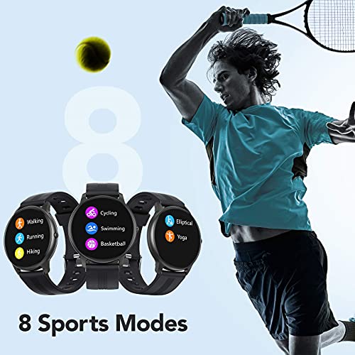 Smartwatch for Android& iOS Phones IP68 Waterproof Activity Tracker w/ Full Touch Color Screen