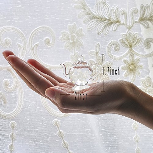 Crystal Teapot Figurine Home Decor 1.7-Inch