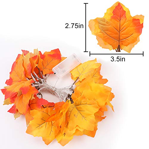 Maple Leaves  Thanksgiving Decorations Lighted Fall Garland