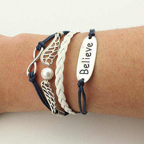 16pcs Vintage Multilayer Woven Leather Alloy Owl Braided Infinity Bracelets for Women