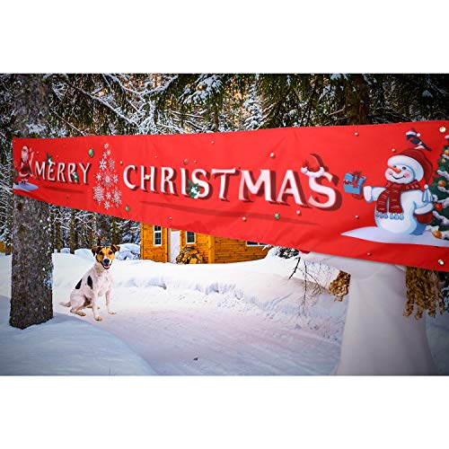 Merry Christmas Banner Sign 9.8 x 1.6