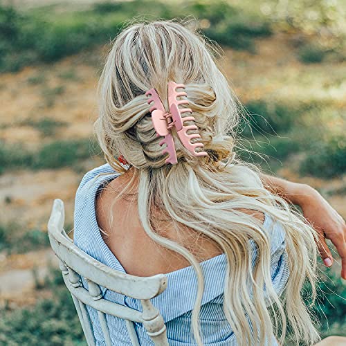 10 Colors Large Hair Claw Clips 4" Matte Nonslip Clips For Women