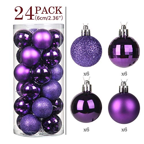 24pcs 2.36in Christmas Balls Decoration