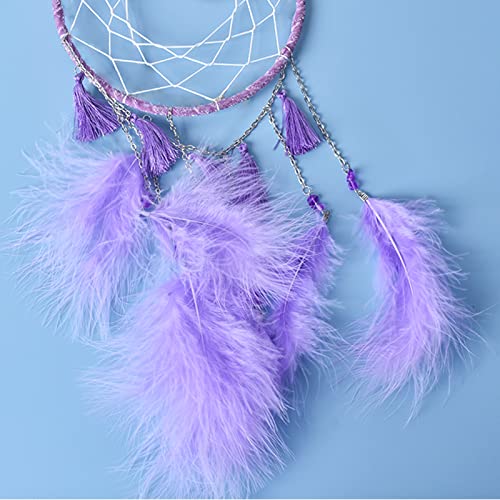 Dream Catcher Boho Sun Dream Catcher Peacock Green Feathers with Handmade Pearl and Wooden Beads,