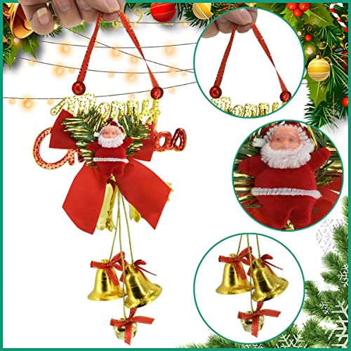 4 Pieces Christmas Jingle Bell Door Hangers Decorations