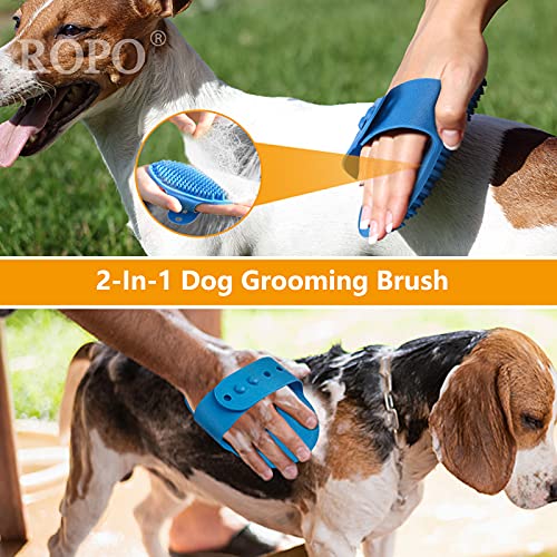 2 Pack Pet Shampoo Grooming Brush