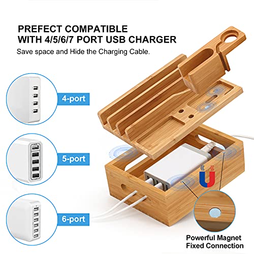 Bamboo Charging Station for Multiple Devices