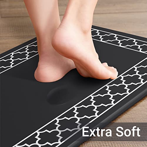 [2 PCS] Cushioned Anti-Fatigue Kitchen Rug