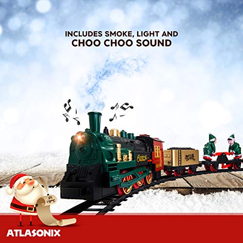 Christmas Train Set for Under The Tree w/ Lights & Sounds