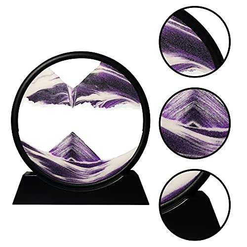 3D Moving Sand Art Sandscapes in Motion Round Glass 7"