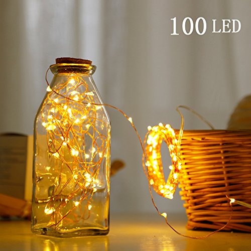 Twinkle Star 200 LED 66 FT Copper String Lights Fairy String Lights 8 Modes LED Lights USB Powered with Remote Control