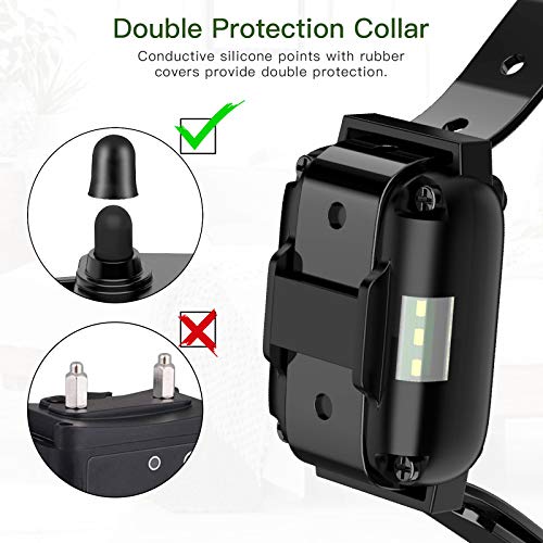 Dog Training Collar w/ 2600Ft Remote, Electronic  w/ Beep, Vibration, Shock, Light & Keypad Lock Mode