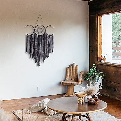 Triple Moon Goddess Dream Catcher, Handmade Unique Home Decoration