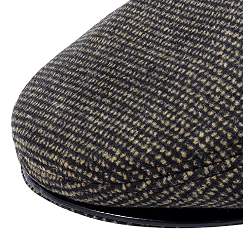 Thick Warm  Woolen Beret for Men Solid Color Fold-Down Ear Protection Irish Duckbill Caps