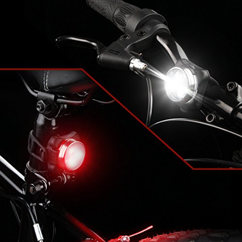 USB Rechargeable Bike Light Set,Super Bright Front Headlight & Rear LED Bicycle Light