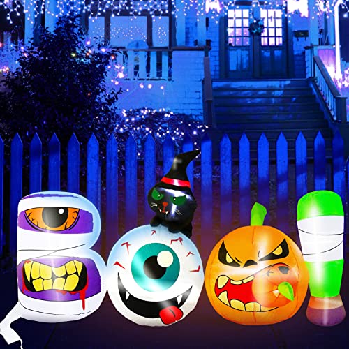 7 Ft Long Halloween Inflatables Boo Decoration