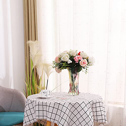 Large Flower Vase Phoenix Tail Shape Thickened Crystal Glass for Home Decor