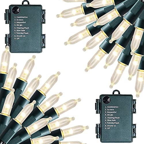 50 LED Battery Operated 16ft Christmas Lights Decoration