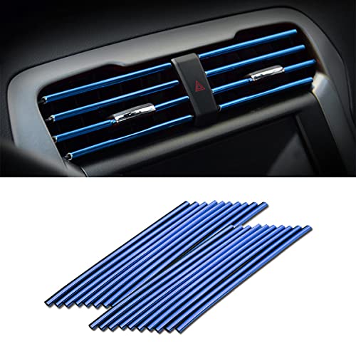 20 Pcs Car Air Conditioner Decoration Strip for Vent Outlet, Universal Waterproof Bendable