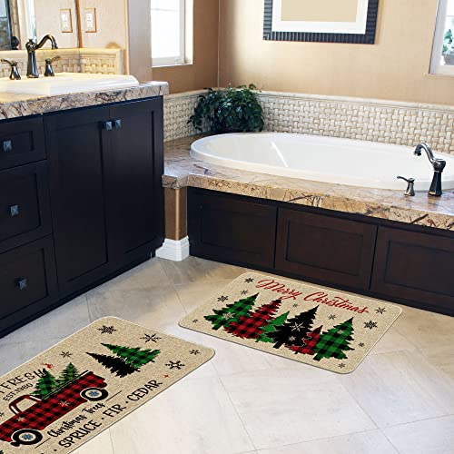 Set of 2 Christmas Kitchen Mats