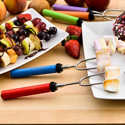 5 Packs Marshmallow Roasting Sticks kit-Telescoping Stainless Steel