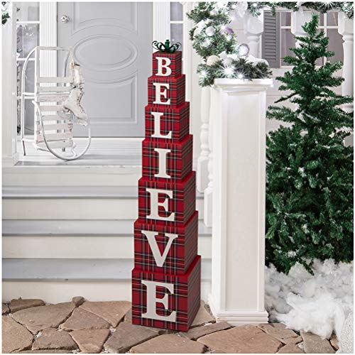 Wooden Double-Sided Wording Christmas & Fall Decorations