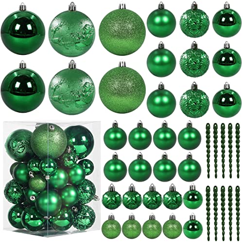 45pcs Christmas Ball Ornaments for Christmas Trees Decorations