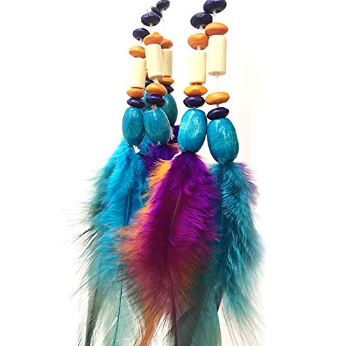 Traditional Handicrafts Dream Catcher Hanging Feathers Ornament with 5 Rings