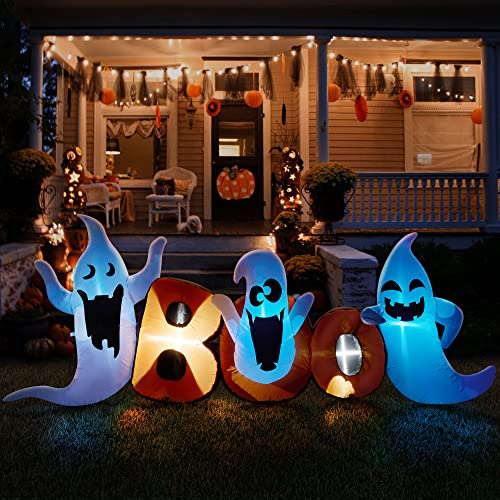 8 FT Halloween Decorations w/ Flashing LED Lights