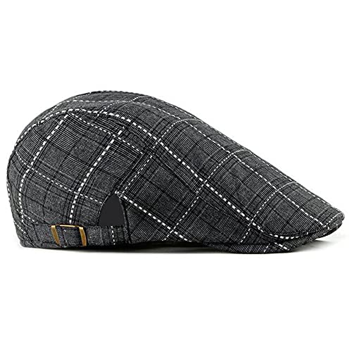 Mens Newsboy Hat Adjustable Breathable