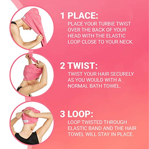 4 Pack Twist Microfiber Hair Towel Wrap for Women & Men