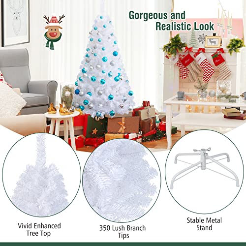 5Ft-Artificial-PVC-Christmas-Tree-W-Stand-Holiday-Season-Indoor-Outdoor-White