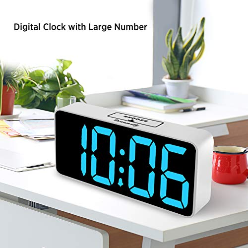 Large Digital Alarm Clock for Visually Impaired - 8.9 Inches Adjustable Alarm Volume