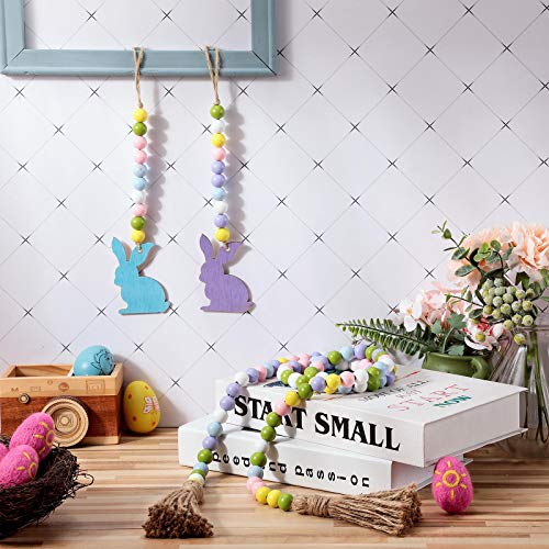 3 Pcs Easter Wood Bead Garland