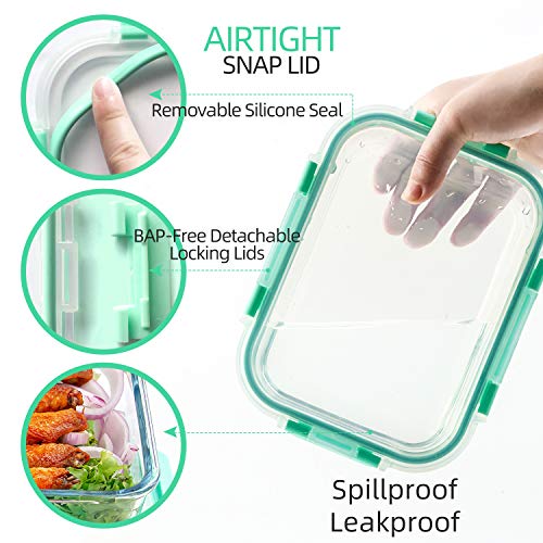 [10-Pack] Glass Food Storage Containers