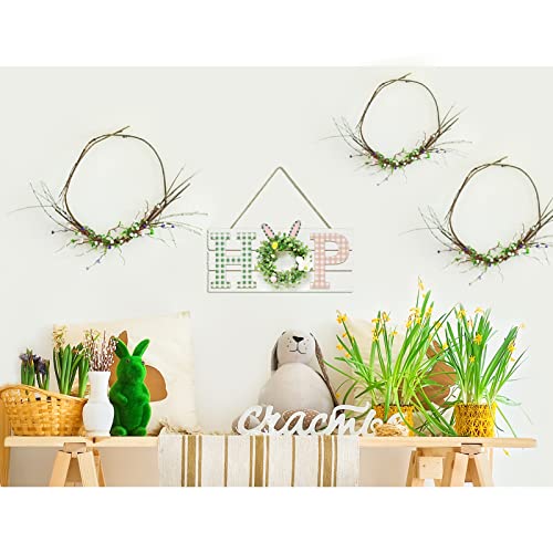 Rustic Wooden Hanging Easter Door Wreaths Decoration