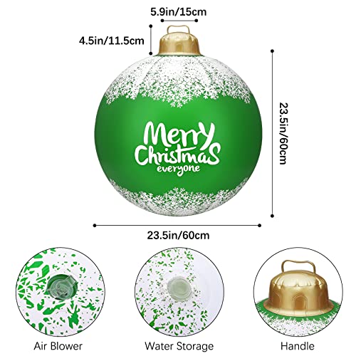 24in Giant Christmas Balls Outdoor Decoration w LEDS