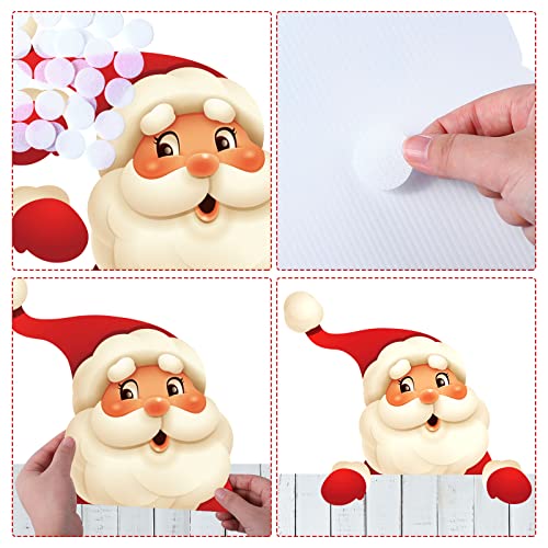 5 Pcs Christmas Fence Peeker Decoration