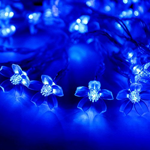 33 Feet 100 LED Cherry Flower Fairy String Lights Christmas, 8 Flash Modes with Tail Plug