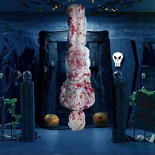 Bloody Halloween Decorations Hanging Indoor Outdoor Creepy Decor Cocoon Corpseprop for Haunted House