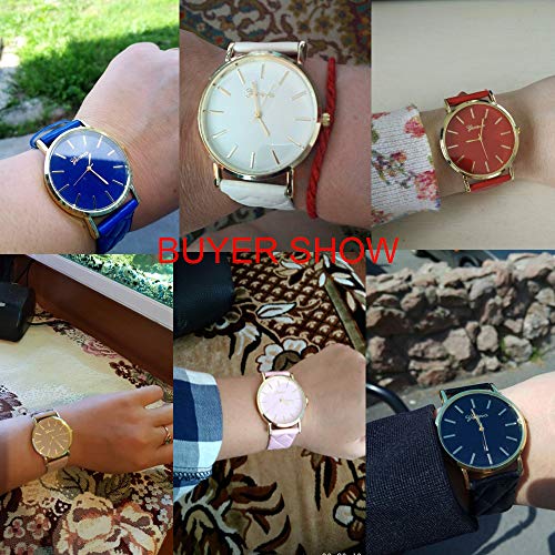 10 Pack Women Watches Roman Leather Band Analog Quartz Wrist Watch