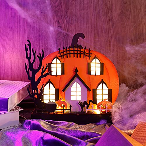 Wooden Home Halloween Tabletop Decorations